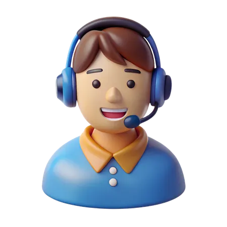 Technical Support Avatar  3D Icon