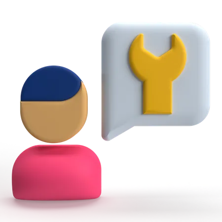 Technischer Support  3D Icon