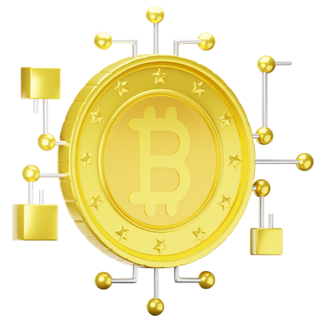 Technologie Bitcoin  3D Icon