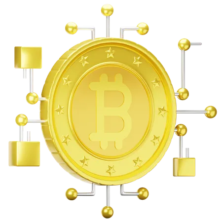 Technologie Bitcoin  3D Icon