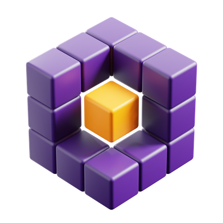 Technologie Blockchain  3D Icon