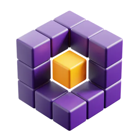 Technologie Blockchain  3D Icon