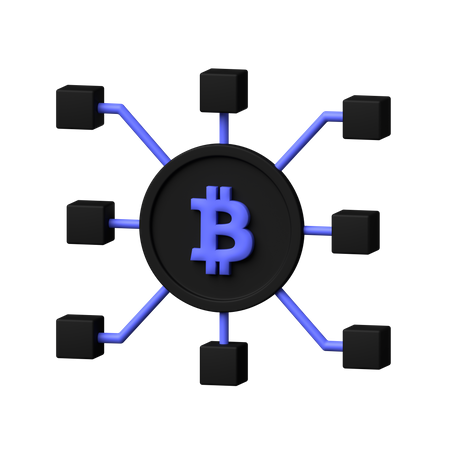 Technologie Blockchain  3D Icon