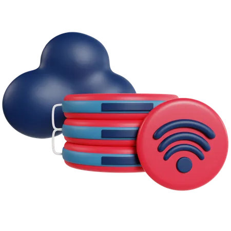 Technologie de données IoT et cloud  3D Icon