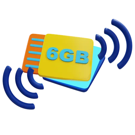 Technologie de signal innovante de 6 Go  3D Icon