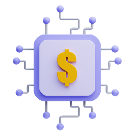 Technologie financière 3D Icon