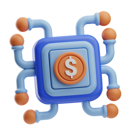 Technologie financière  3D Icon
