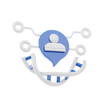 Technologie génétique  3D Icon