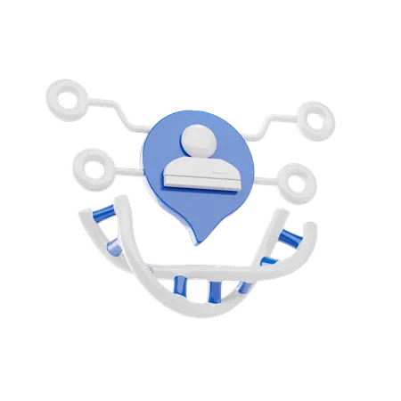 Technologie génétique  3D Icon