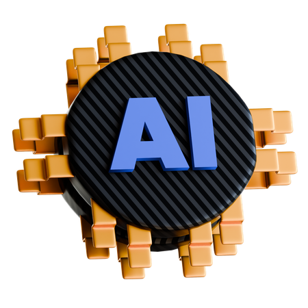Technologie IA  3D Icon