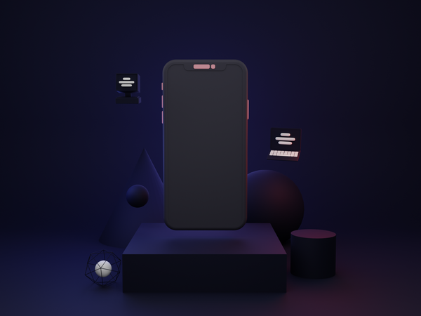 Technologie mobile  3D Illustration