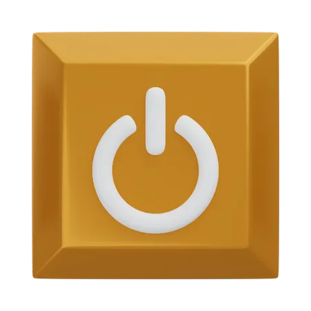 Tecla de energia do teclado  3D Icon