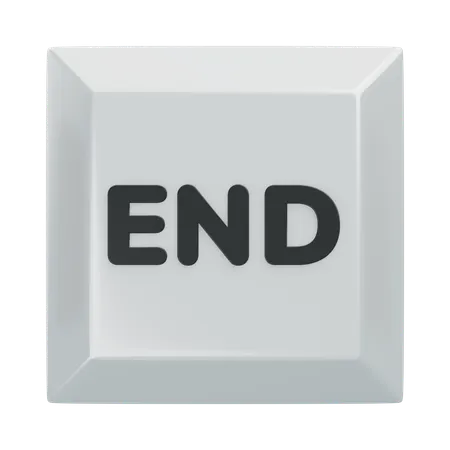 Tecla final do teclado  3D Icon