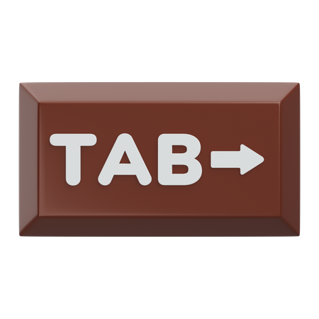 Tecla de tabulación del teclado  3D Icon