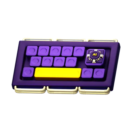 Teclado ia  3D Icon