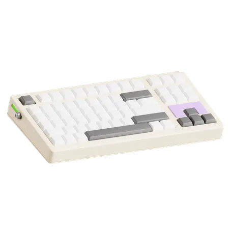 Teclado blanco  3D Icon