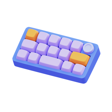 Teclado de botão  3D Icon