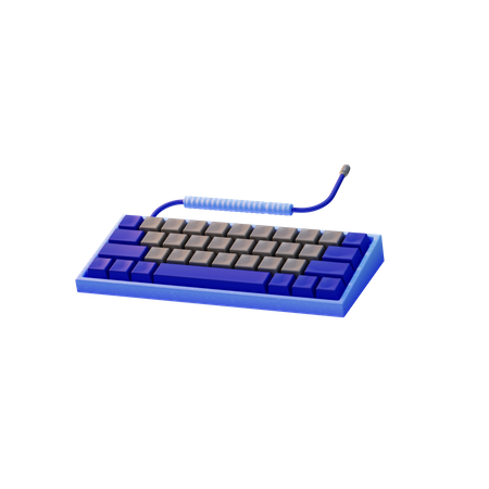 Teclado con cable  3D Illustration