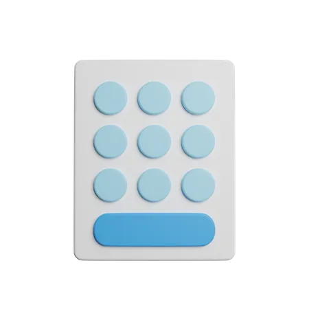 Boton Del Teclado De Marcacion 3D Icon