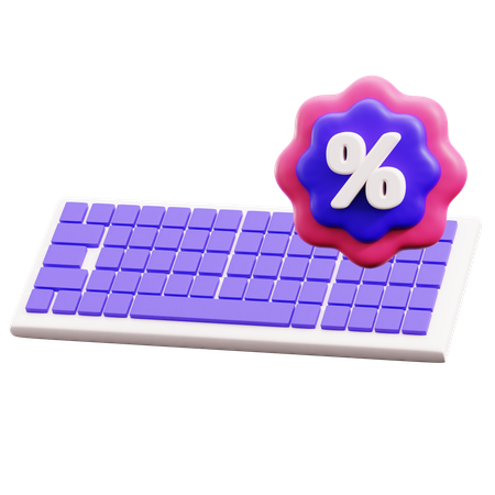 Promoção de teclado de computador  3D Icon