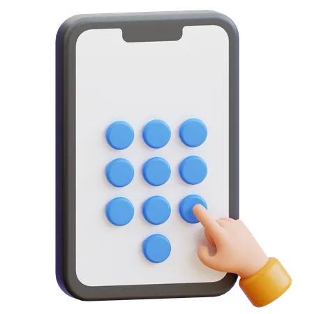 Teclado de marcación  3D Icon