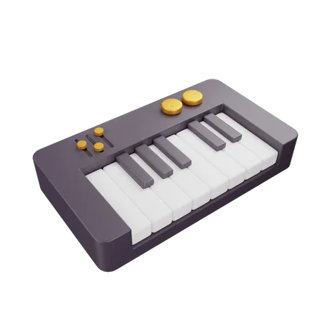 Teclado de piano  3D Icon