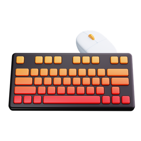 Teclado e mouse  3D Icon