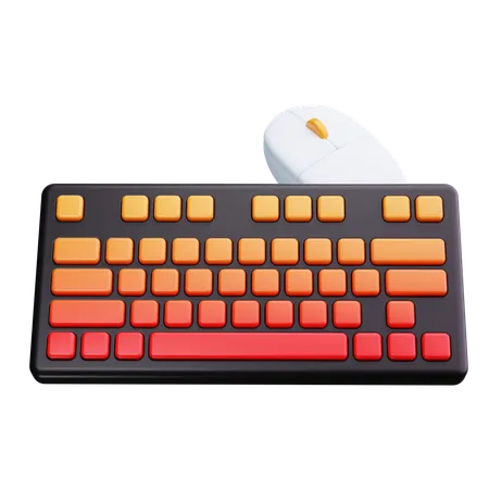 Teclado e mouse  3D Icon