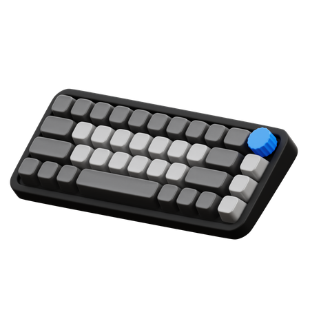 Teclado mecanico con perilla  3D Icon