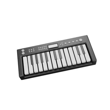 Teclado de piano  3D Illustration