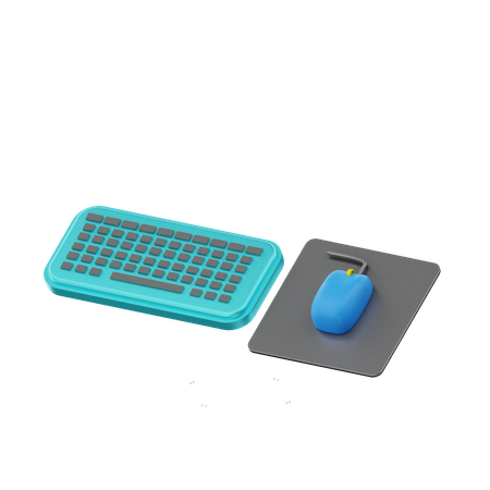 Teclado y ratón de computadora  3D Icon