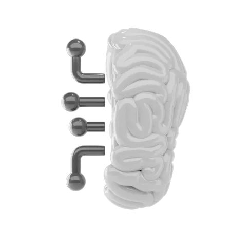 Tecnología cerebral  3D Icon