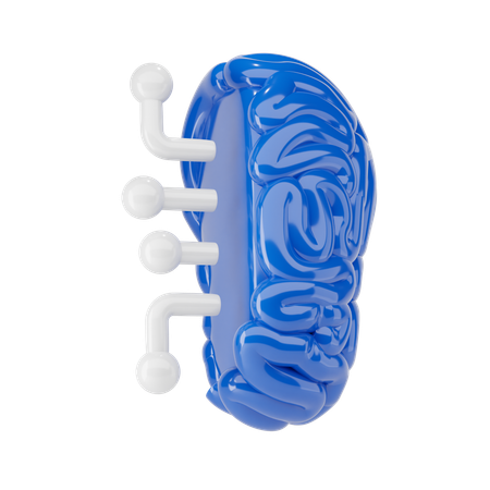 Tecnología cerebral  3D Icon