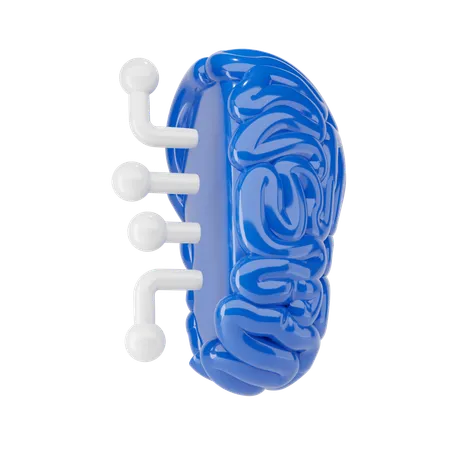 Tecnología cerebral  3D Icon