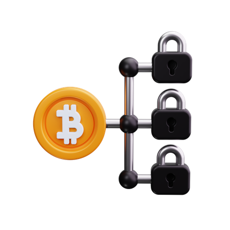 Tecnologia Blockchain  3D Icon