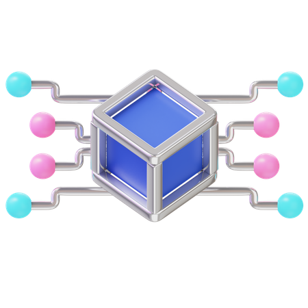 Tecnologia blockchain  3D Icon