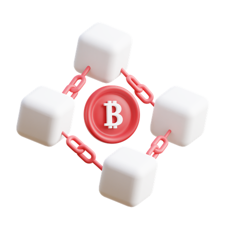 Tecnología de cadena de bloques  3D Icon