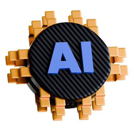 Tecnologia de IA  3D Icon
