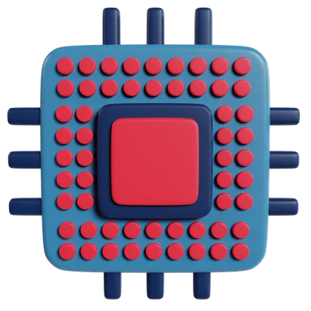 Tecnologia de microprocessador inteligente e iot  3D Icon