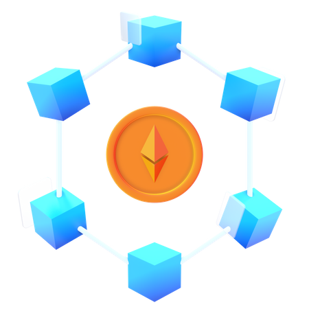 Tecnología ethereum  3D Icon