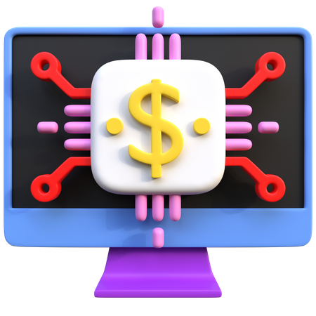 Tecnologia financeira  3D Icon