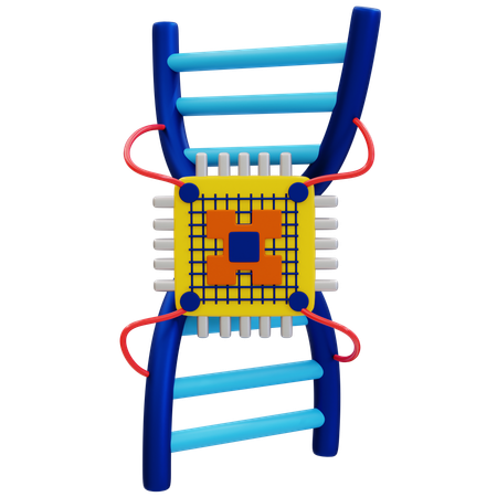 Tecnología innovadora de chips de ADN  3D Icon