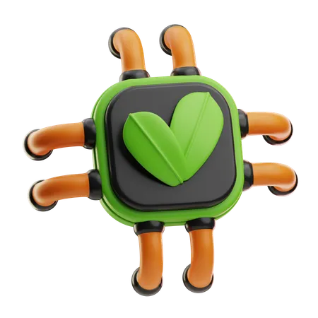 Tecnología verde  3D Icon