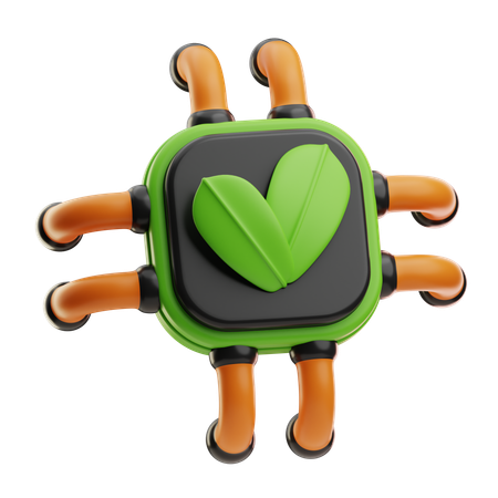 Tecnología verde  3D Icon