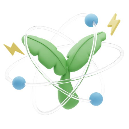 Tecnología verde  3D Icon