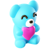 3d teddy-bear logo