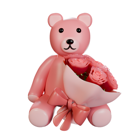 Teddy Bear Bouquet  3D Icon
