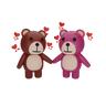 teddy couple 3d logos