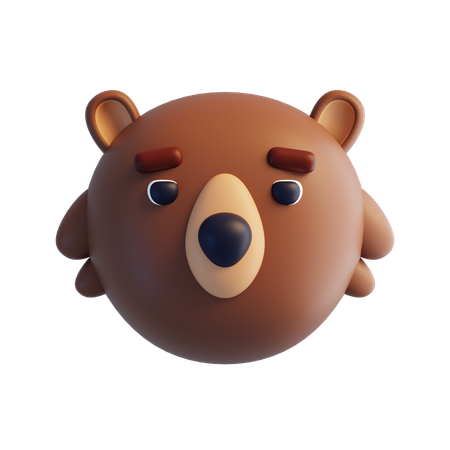 Teddy Bear Face  3D Icon