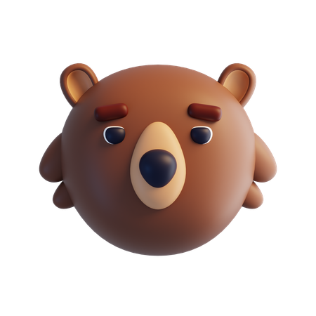 Teddy Bear Face  3D Icon